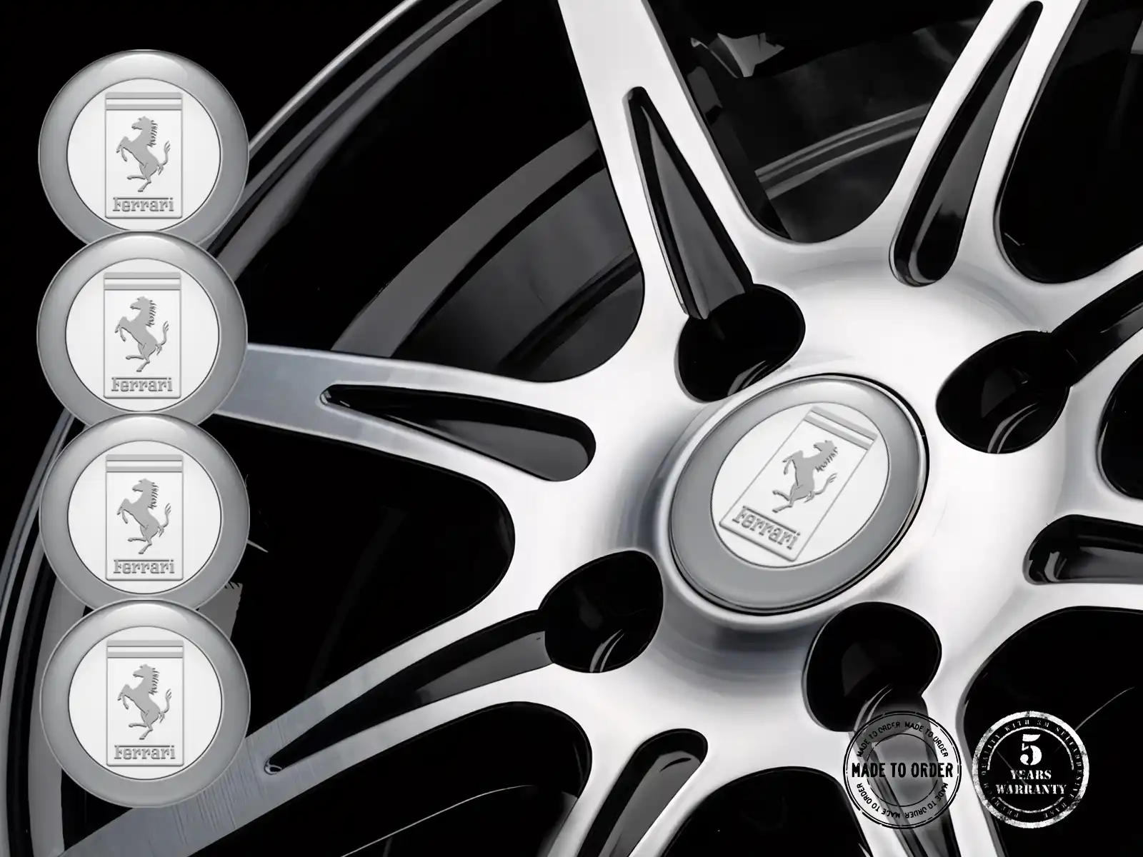 Ferrari Pegatinas Bombadas Edición Calcomanías Estilo de Silicona